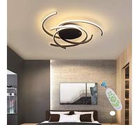 LED Ceiling Lights Room Modern LED Ceiling Lamp Metal Acrylic Lampshade Creative Bed and Study Flower Shape Design Lounge Indoor Lighting Decor Lamp,Black,75cm/D Comfortable
