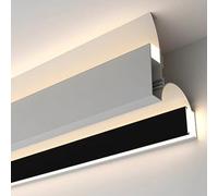 LED Ceiling Moulding for Indirect Lighting, Aluminum Strip with Double Light Channel to Enhance Room Ambience