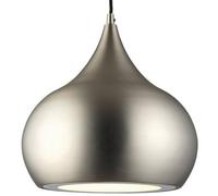 Led Ceiling Pendant Light 18W Cool White Bulb Matt Nickel Hanging Dome Shade