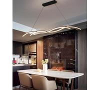 LED Ceiling Pendant Light Dimmable with Remote Control Hanging Lamp Modern Design Chandelier for Kitchen Island Dining Room Table Living Room Office Black