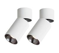 LED Ceiling Spotlights Set of 2 Adjustable Wall Swivel Spot Light Fixture Directional Aent Spot Lights Indoor Downlights for Living Room Bedroom Gallery Picture Lighting