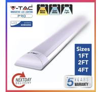 V-TAC 40W 4ft LED Batten Fittings Integrated Tube Lamp 4000K Day White 1200x74x24mm Wall and Ceiling Lighting 30000h Long Lifespan
