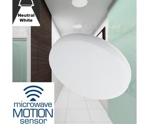 LED Ceiling Wall Outdoor Bathroom Corridor Bulkhead Light IP54 Motion Sensor