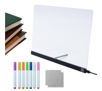 LED Chalkboard, Fluorescent Clear Acrylic 407 g | Large Illuminated Erasable Sign 20 cm | Rewritable Luminous Board Improves Restaurant Visibility for Businesses