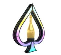 LED Champagne Bottle Presenter, 7 Adjustable Colors with Remote Control, Glowing Wine Display for Commercial, Home, Bar, Party, Nightclub Events