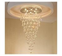 LED Chandelier Lamp, Long Crystal Chandelier Compatible with Living Room Staircase Lobby - Indoor Lighting Large LED Lamp Luxury Home Decor, LED Chandelier,Retro Lights Fix