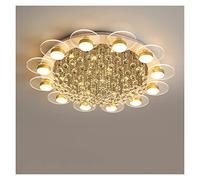 LED Chandelier Lamp, Round Crystal Ceiling Chandelier Household LED Living Room Dining Room Multi Head Can Dimmable Chandelier Lamps, LED Chandelier,Retro Lights Fixture