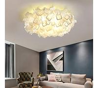 LED Chandelier Lamp Sinuous Flush Mount Ceiling Light Art Deco Indoor Ceiling Flush Light with Acrylic Shade Petals LED Ceiling Lamp Chandelier Compatible with Living Room Bedroo,H