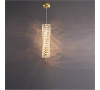 LED Chandelier Light - Dimmable Three-Color Crystal Ceiling Fixture for Bedroom, Living Room, Staircase & Restaurant - Elegant Golden Finish, Size L