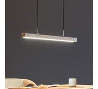 LED Chandelier Minimalist Hanging Lamp Word Rectangular Acrylic Lampshade Rubber Wood Suitable for Dining Table Dining Room Living Room Kitchen,White,100cm Comfortable Anniversary