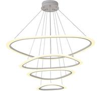 LED Chandelier Modern for Living Room Dining Home Loft Triangle Circle Hanging Lights in The Hall Kitchen Bedroom Pendant Lamps (Color : White Warm White Size : A) (White Cool White B)