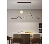 LED Chandelier Pendant Light with Moon Stars Projection for Dining Room, Kitchen Island, Breakfast Area, Living Room, Bedroom - Modern C Lamp Lighting