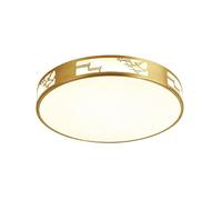 LED Chandeliers, Circular Ultra-Thin Copper Ceiling Light, 3 Color Temperatures Adjustable Ceiling Ceiling Lamp,Close to Ceiling Light Fixtures, Decorative Lamps for Living Room Bedroom(40Cm)