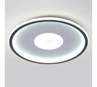 LED Chandeliers, Creative LED Ceiling Lamp Simple Flush Mount Fixture 3 Color Dimmable Modern Slim 1.5in Saving Ceiling Light Easy to Install Lighting Fixture for Bedroom, Study, Dining Room(Black,30