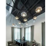 LED Chandeliers, Modern Creative Single Head Chrome Rose Gold Mirror Ball Pendant Lamp Globe Farmhouse Kitchen Bar Suspension Hanging Light Chandelier Metal Round Lampshade Glass Ceiling Light Mod