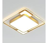 LED Chandeliers, Ultra-Thin Gold Chandeliers Ceiling Light Edge-Lit Panel Lighting Fixture Unique Industrial Flush Ceiling Lights Close to Ceiling Lights for Kitchen Bedroom Foyer Hallway Entryway(In