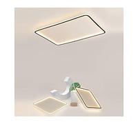 LED Chaners, Led Ceiling Light for Living Room Bedroom Home Black White Rectangular Modern Minimalist Style Design Flush Mount Ceiling Lamp (Color : Black, Size : Rectangle-90x50cm) (Black Rectangle9