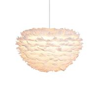Led Chaners with White Feather Light Shade for Living Room, Dining Room, and Bedroom, Study, Office, Simple Ceiling Lamps Mini Chaner Chaner Lighting/Yellow Light/60Cm