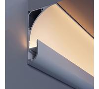 LED Channel Aluminum Profile Light Linear, Indirect Lighting Crown Moulding Track, Surface Mount Channel, Ceiling Floor Wall Washer Decor(Small,16 m (52.5 ft))