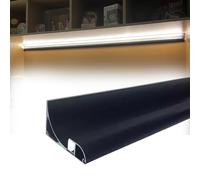 LED Channel for 15/8/12mm LED Strip Slim Diffuser Track with Cover Aluminum Profile Crown Moulding 1m Length 10/8/6/7/5/2 Pack (Black 8cm 8m)