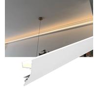 LED Channel for Indirect Lighting, Aluminum Linear Design with End Caps, Ideal for Crown Molding and Living Room Decor