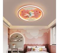 LED Children Ceiling Light 72W 5500lm AirplaneRocket Unicorn Shape Dimmable with Remote Control Pink/Blue/White, for Kids Room Bedroom Living Room Creative Fun/Beautiful Energy Efficient Durable Safe