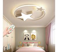LED Children Ceiling Light Star Lamp Boys and Girls Bedroom Ceiling Lamp Dimmable with Remote Control Dome Light Lighting Living Room Children's Room Dining Room Decorative Ceiling Spot,White,55cm