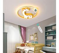 LED Children's Ceiling Lamp 26w Cartoon Giraffe Ceiling Light Dimmable with Remote Control Children's Room Lamp Boy Girl Baby Room Decorative Ceiling Lamp Bedroom Lighting 40cm