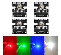Led Chip Bulb 12W RGBW 4 IN1 High Power Led Beads,LED Module Pixels Light Little LEDs Lampon Aluminum Heat Sink PCB Board, Led Bulb Cob for Pinspot Light Floodlight(Pack of 4)