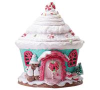 LED Christmas Gingerbread House Light Up Decor Tabletop Holiday Decorative,A