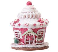 LED Christmas Gingerbread House Light Up Decor Tabletop Holiday Decorative,B