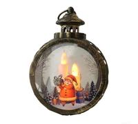 LED Christmas Lantern White Bronze Weatherproof Design(bronze color old man)