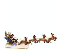Konstsmide LED Christmas Scene : Santa in Sleigh with Flying Reindeer : Battery : 4205-000