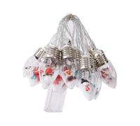 LED Christmas Snowball Bulb String Lights - Santa Snowman Tree Indoor Outdoor Holiday Decor (3M 20LED)