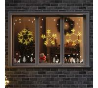 LED Christmas Snowflake 45 x 38 cm PVC Warm White 252 LEDs Plug-In Outdoor Decor