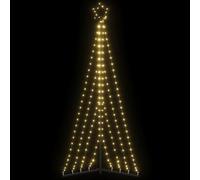 LED Christmas Tree, 182 cm Warm White with 339 Lights, 8 Effects, Indoor Outdoor Artificial Holiday Decoration