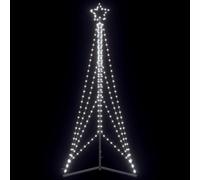 LED Christmas Tree, 240 cm, 483 Cool White LEDs, 8 Light Effects, IP44 for Indoor and Outdoor Use, with Star Tip, Easy Assembly and Storage, Festive Atmosphere