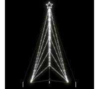 LED Christmas Tree 404.5 cm, 615 Cool White LEDs, 8 Light Effects, IP44 for Indoor and Outdoor Use, Artificial Christmas Tree with Star, Easy Assembly