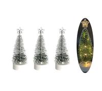 LED Christmas Tree Artificial Snow Simulation Pine Tree Desktop Decorative Christmas Ornaments Decoration LED Decoration