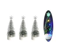 LED Christmas Tree Artificial Snow Simulation Pine Tree Desktop Decorative Christmas Ornaments Decoration LED Decoration