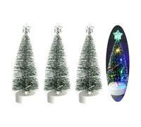 LED Christmas Tree Artificial Snow Simulation Pine Tree Desktop Decorative Christmas Ornaments Decoration LED Decoration