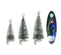 LED Christmas Tree Artificial Snow Simulation Pine Tree Desktop Decorative Christmas Ornaments Decoration LED Decoration