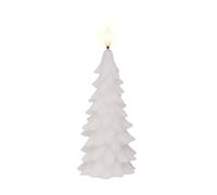 LED Christmas Tree Candle, White Wax, 19.5 cm Height, Indoor Decoration