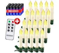 LED Christmas Tree Candles 20Pcs Warm White in atteries