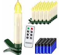LED Christmas Tree Candles 30Pcs Warm White in atteries