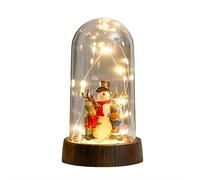 LED Christmas Tree in Glass Dome, Light Up Christmas Decor, Santa Claus Display Decorative Bell Jar, Mini Christmastree Creative Table Decoration Unique Gift, Unique C-hristmas Scene Decoration