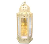 LED Christmas Tree Lantern Gold Battery Operated 30cm Xmas Light Decor