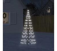 LED Christmas Tree on Flagpole 200 LEDs Cold White 180 cm