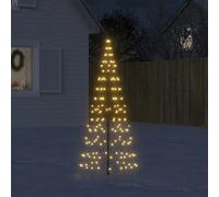 LED Christmas Tree on Flagpole 200 LEDs Warm White 180 cm