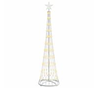 Vidaxl Led Christmas Tree With Stand Warm White 51 X 51 X 190 Cm Metal